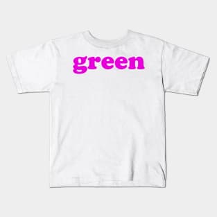 Green (Purple) Kids T-Shirt